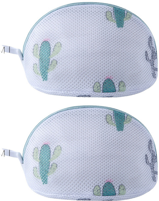 이지딜 속옷전용 손상방지 세탁망 18 x 16 x 16 cm, 반원 선인장, 2개