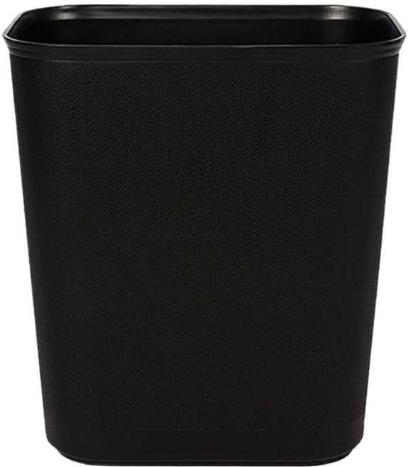 썬앤드림 호텔 업소용 홑겹 이중 쓰레기통 8L, 사각 블랙
