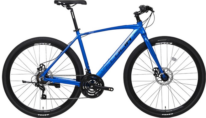 벨로시아 하이브리드자전거 어반글로우 시마노21단 디스크브레이크 500mm 방문설치, 블루, 1개, 180cm