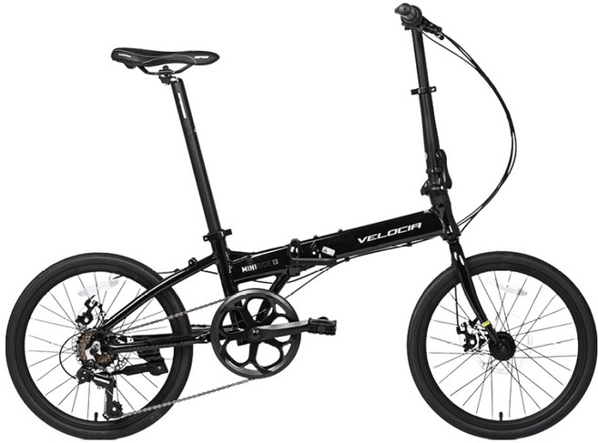 벨로시아 시마노7단 미니벨로 경량 알루미늄 접이식 자전거 미니라이드 20 어반 방문설치, 스페이스 블랙, 1개, 160cm