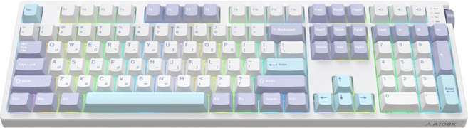 앱코 3모드 퀵스압 유무선 기계식 키보드, 마일드 블루, A108K, 맘모스축