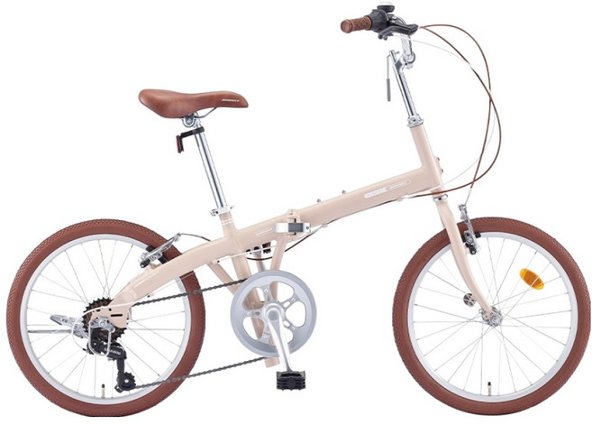 스마트 비숍20 7 접이식 미니벨로 자전거 방문설치, 매트베이지, 1개, 160cm