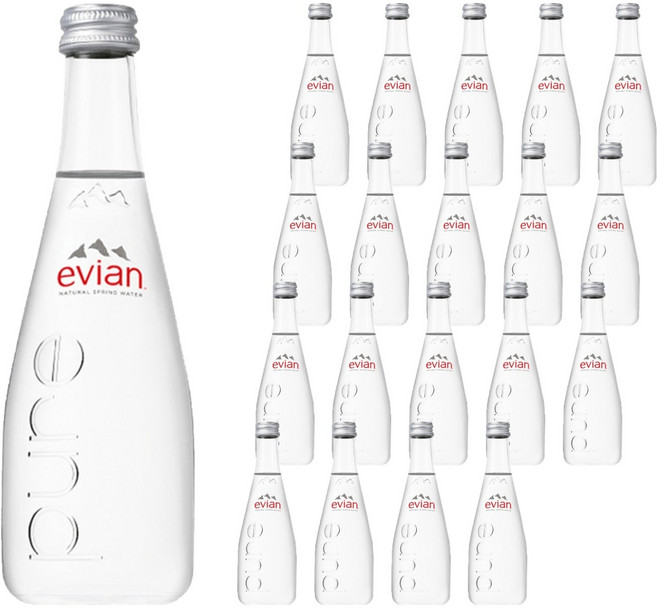 에비앙 천연 광천수, 330ml, 20개