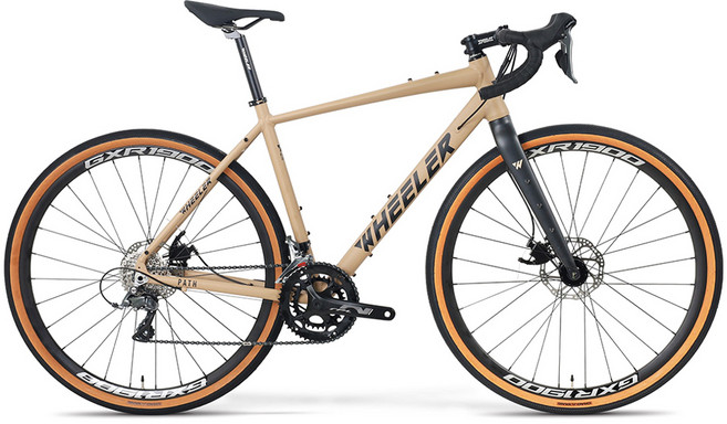 휠러 시마노 클라리스 그래블 바이크 XL 530mm PATH1.0 방문설치, 샌드베이지, 1개, 180cm