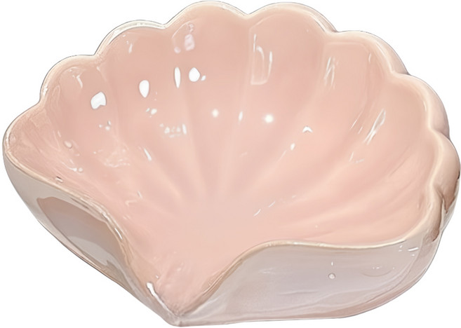 橡合杉 陶瓷貝殼肥皂盒, 1個, 粉色
