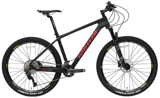 휠러 22단 27.5 카본 MTB 자전거 이글1.0 15.5 방문설치, 블랙레드, 1개, 180cm