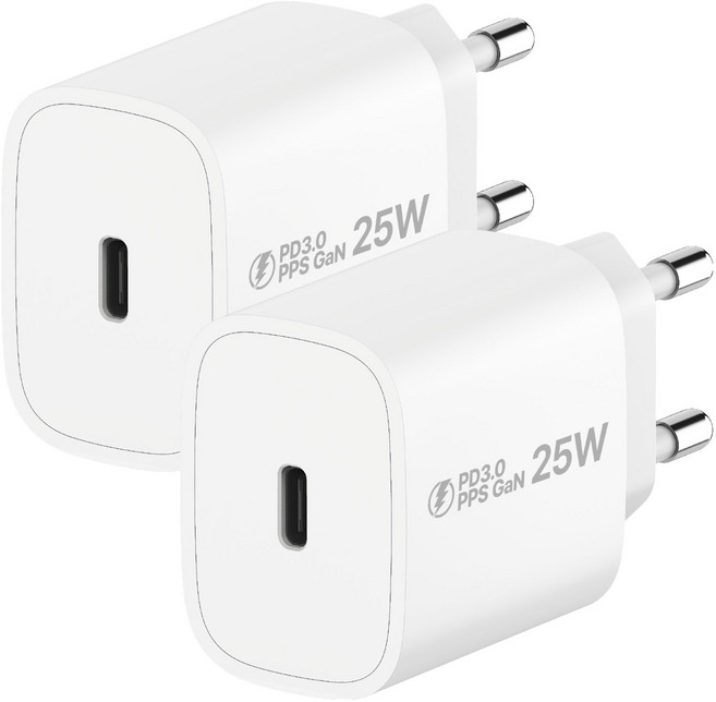 아이히트코리아 PPS PD 3.0 GaN 25W C타입 초고속 충전기, 화이트, 2개