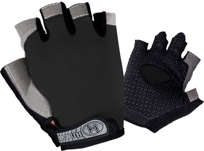 모리의집 스포츠 런닝 손목 보호 반장갑 양손착용 세트 기본형, 블랙, 1세트