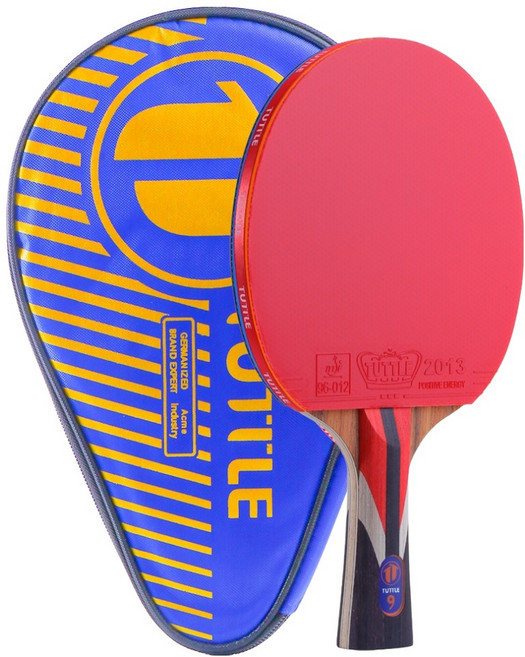 TUTTLE 탁구라켓 쉐이크핸드 + 케이스, 1개, 9성