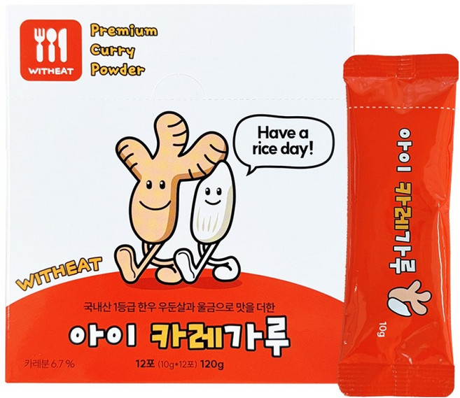 위드잇 아이카레 12p, 카레맛, 120g, 1개