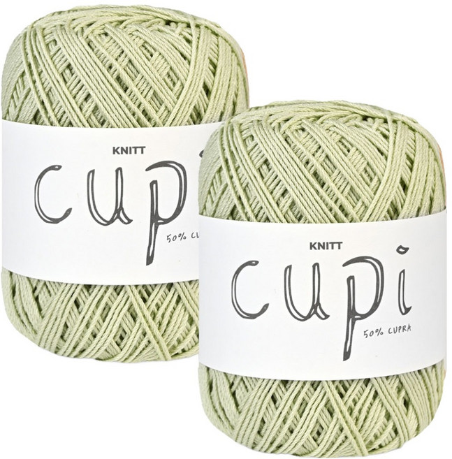 니뜨 큐피 큐프라 뜨개실 70g, 30 베이비그린, 2개