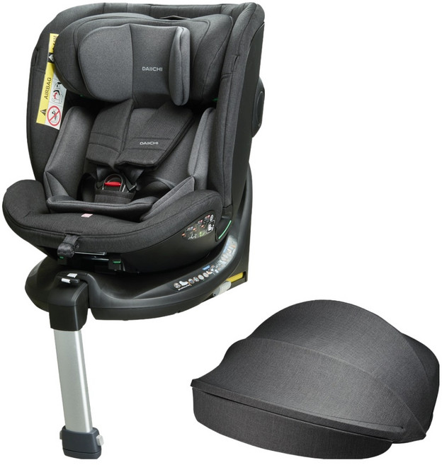다이치 블리바 360 아이사이즈 선바이저 + 베이스 + ISOFIX 카시트 세트, 마블블랙
