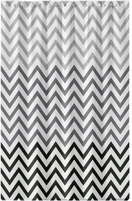 WE CHAMP 時尚環保加長浴簾 Z0085, 波浪, 1個