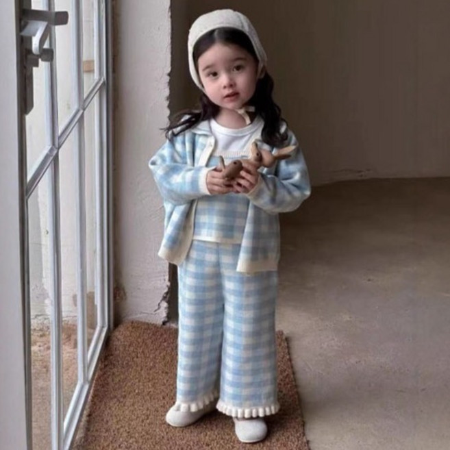 Arbe 여아용 프레시 체커 쓰리피스 세트