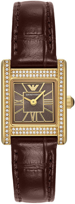 엠포리오아르마니 여성용 제니 스퀘어 가죽시계 AR11705 + 쇼핑백