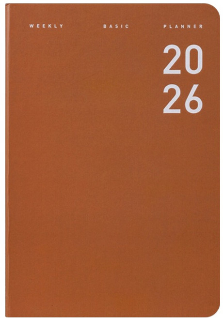아르디움 2026 위클리 베이직 플래너, 브라운, 1개