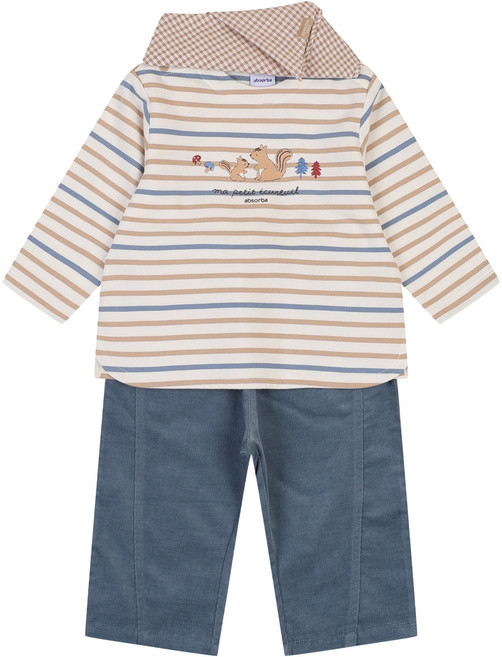 압소바 유아용 토리 ST 상하복 + 스카프 세트