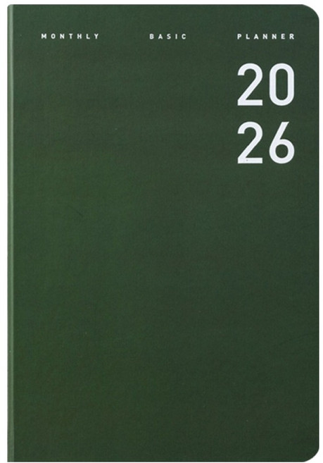 아르디움 2026 먼슬리 베이직 플래너, 다크그린, 1개
