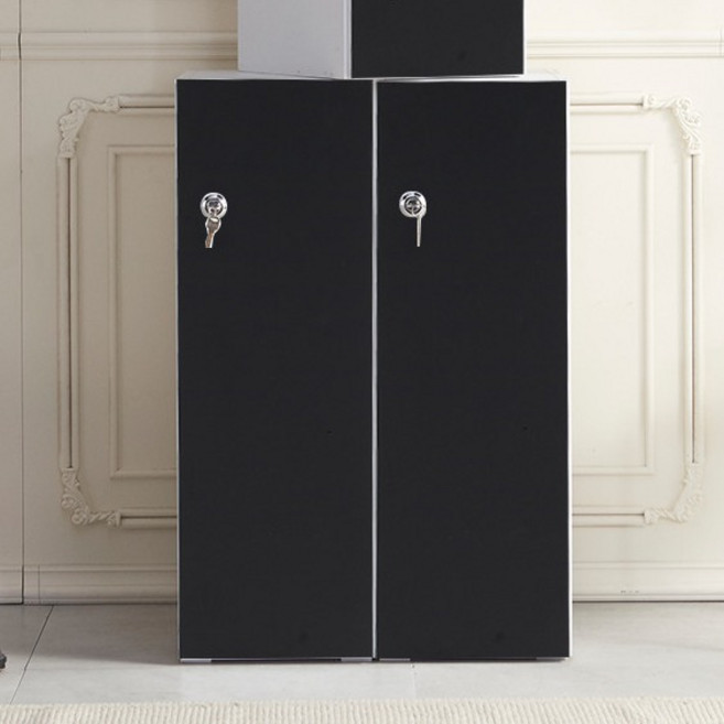 가구의가치 분리형 하부장 일반볼키 캐비닛, LPM 블랙, 1단