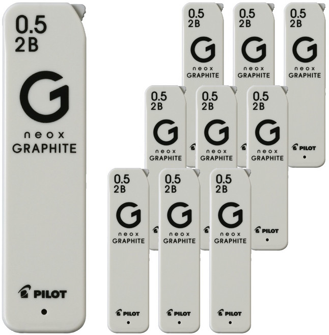 파이롯트 네옥스 그라파이트 샤프심 2B, 0.5mm, 10개