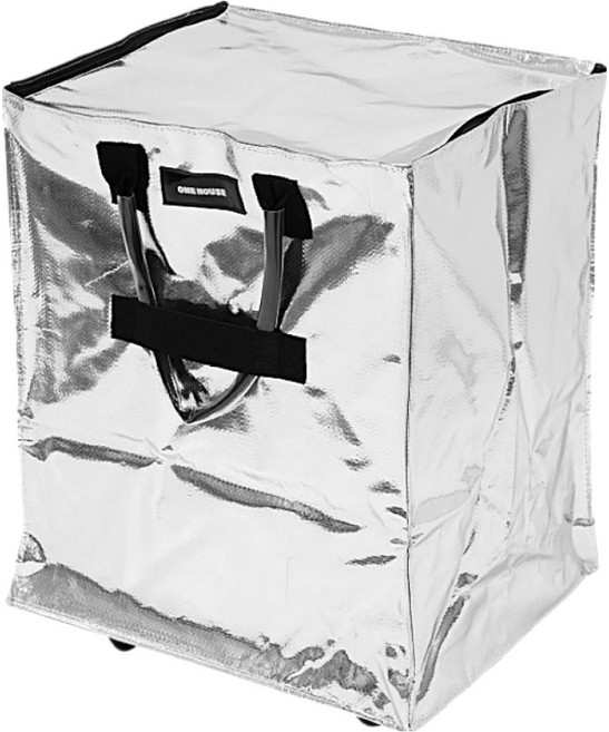 ONE HOUSE 丹麥附輪超大容量手提防水折疊購物車 特大款 OH-Q329 115L, 1個, 銀色