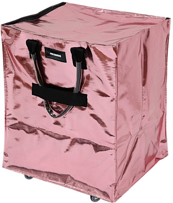 ONE HOUSE 丹麥附輪超大容量手提防水折疊購物車 特大款 OH-Q329 115L, 1個, 玫瑰金