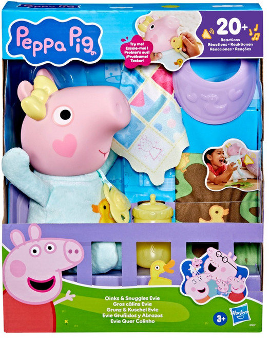 Peppa Pig 粉紅豬小妹 小寶寶Evie電子互動娃娃, 28cm, 1個, 小寶寶Evie