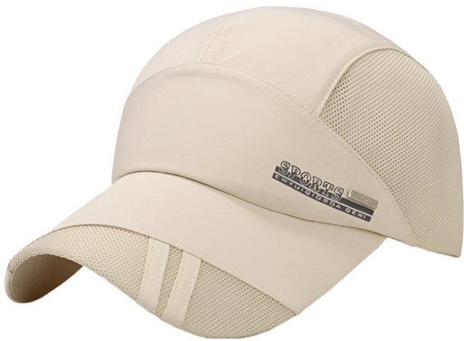 모나홈 RX 초경량 메쉬 스포츠 러닝 마라톤 모자, 베이지핏, 1개