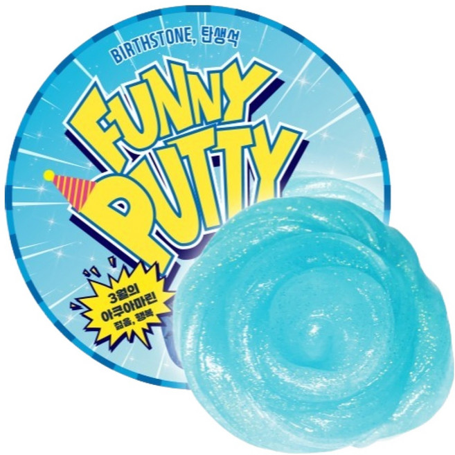 퍼니퍼티 탄생석 시리즈 퍼티 유아용 클레이, 3월의아쿠아마린, 1개