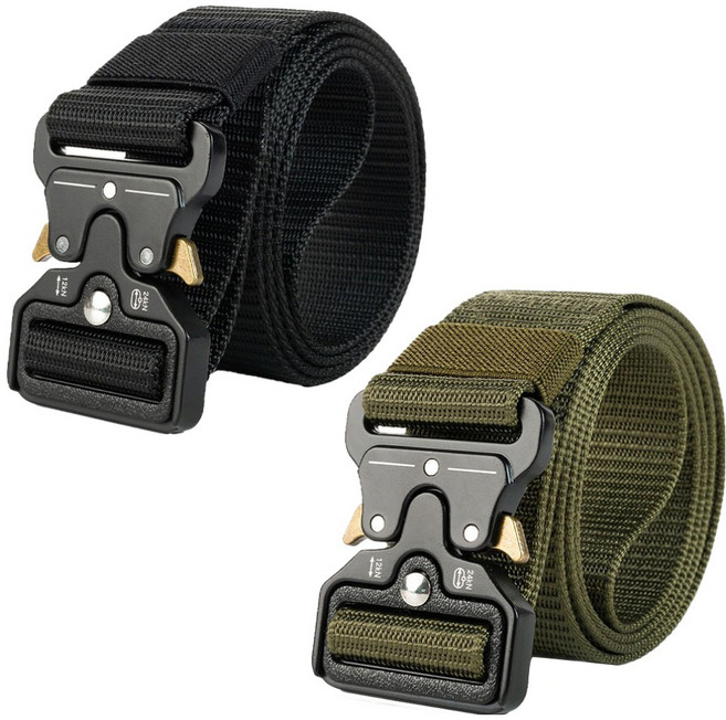 歐威尼 男士運動皮帶2件組, 1個, 黑色, 卡其色