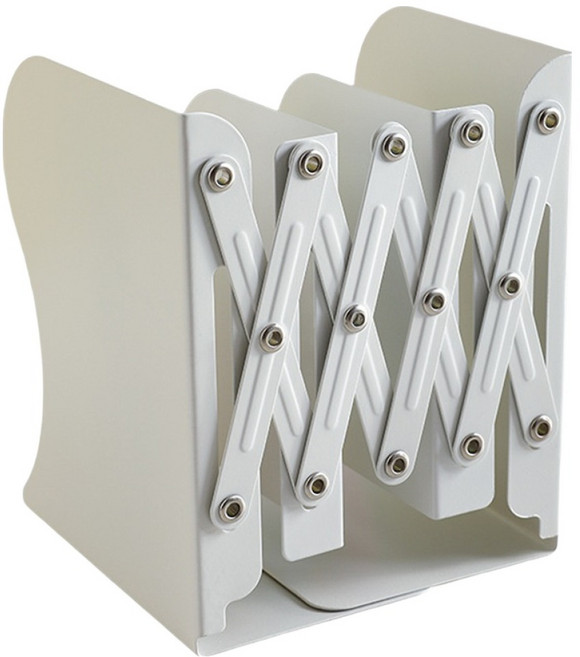 모더너리 길이조절 북엔드 책꽂이, 화이트