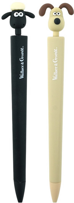 핑크풋 월레스와 그로밋 2탄 그로밋 숀 삼각 샤프 2종 세트, 1세트, 0.5mm