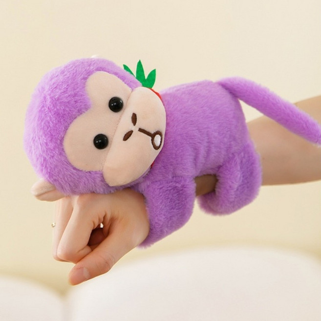 밀알컴퍼니 기념일 소장템 선물용 봉제인형 보라 원숭이, 혼합색상, 1개, 16cm