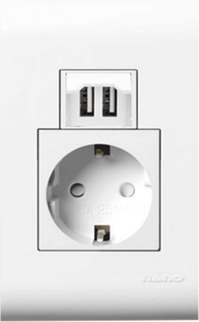 나노 전기 오딧세이 심플 1구 매입 콘센트 USB포트, 1개