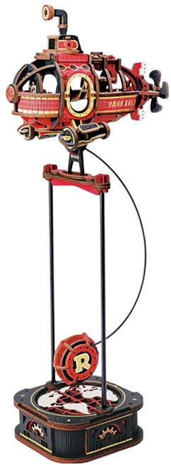 로우드 로보타임 입체퍼즐 우드 그라비티 스윙 심해잠수함 MCD04, 혼합색상, 1개, 219피스