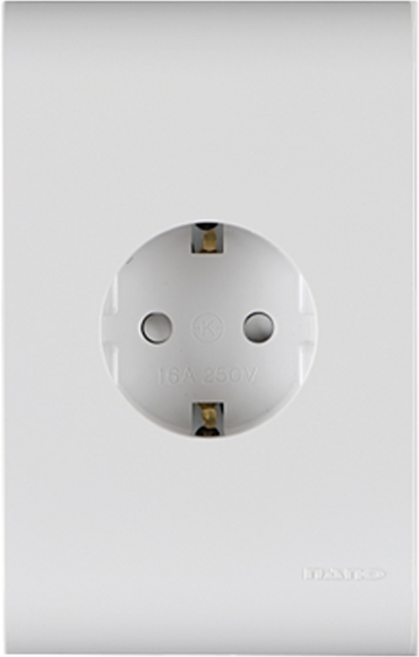 나노 전기 오딧세이 심플 1구 매입접지 콘센트 화이트, 1개