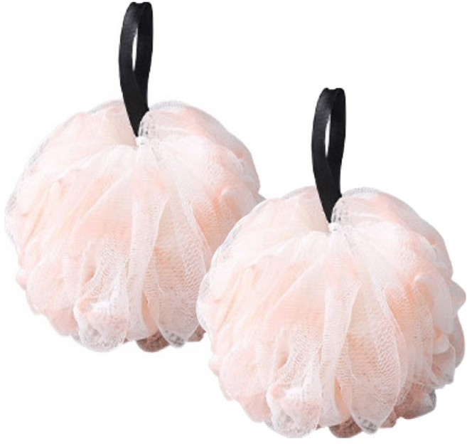 블랙조인 고급형 부드러운 그라데이션 대왕 샤워볼, 핑크, 2개