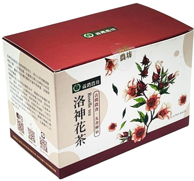 蔴鑽農坊 洛神花袋茶, 1個, 15個裝, 3g