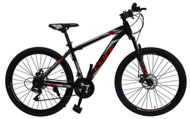 CLICK 프라임 27.5D 시마노21단 디스크 MTB 자전거 방문설치, 블랙레드, 1개, 170cm