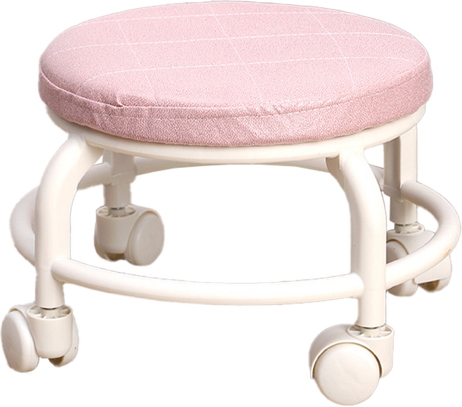 인아름 프리미엄 앉은뱅이 바퀴 의자, 핑크색, 1개