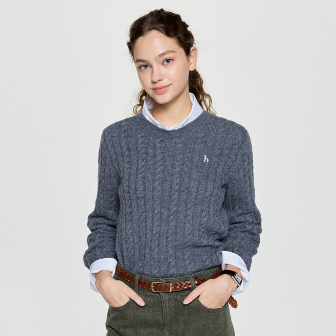 헤지스 여성용 짜임 울캐시미어혼방 니트