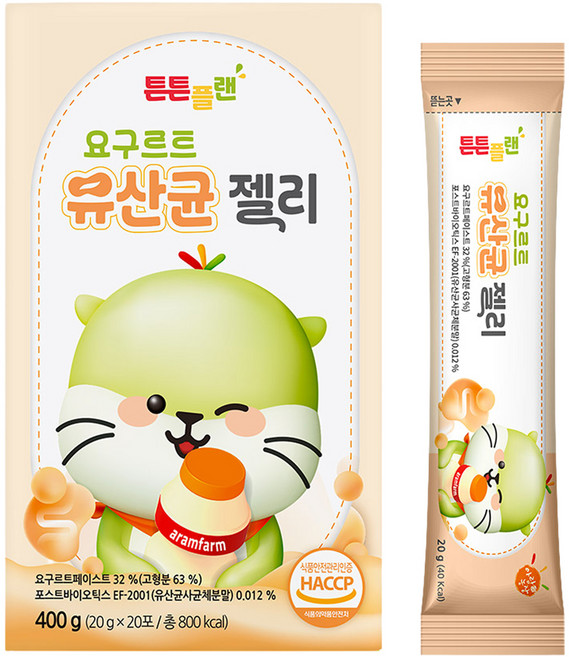 아람농장 튼튼플랜 요구르트 유산균 젤리 20p, 1개, 400g