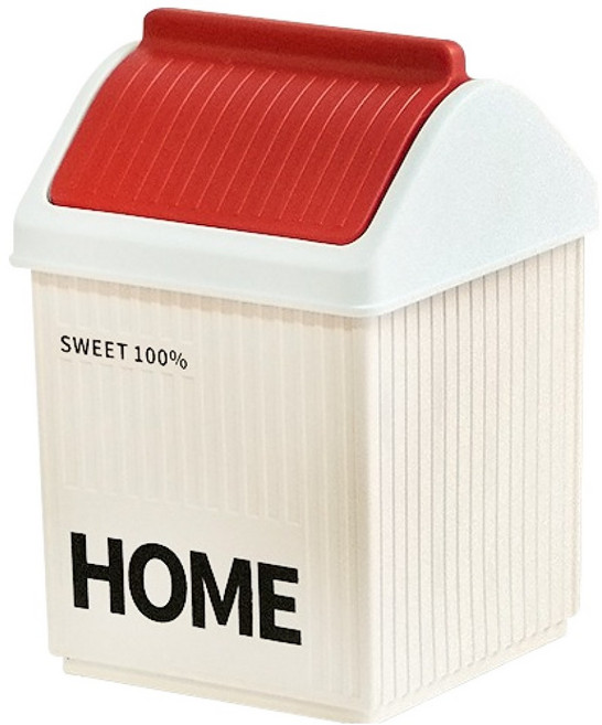 더자카 스윗홈 데스크 미니 휴지통, 레드