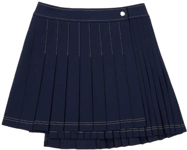 말본 여성용 랩 플리츠 스커트