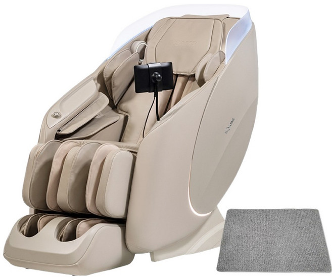 브람스 4D 더블엔진 아우라 안마의자 + 카페트 세트 방문설치, BRAMS-K8G008BA, 혼합색상(안마의자), 그레이(카페트)