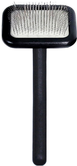 실버라인 반려동물 블랙라벨 노스트레스 슬리커 브러쉬 S, 블랙 + 그레이, 1개