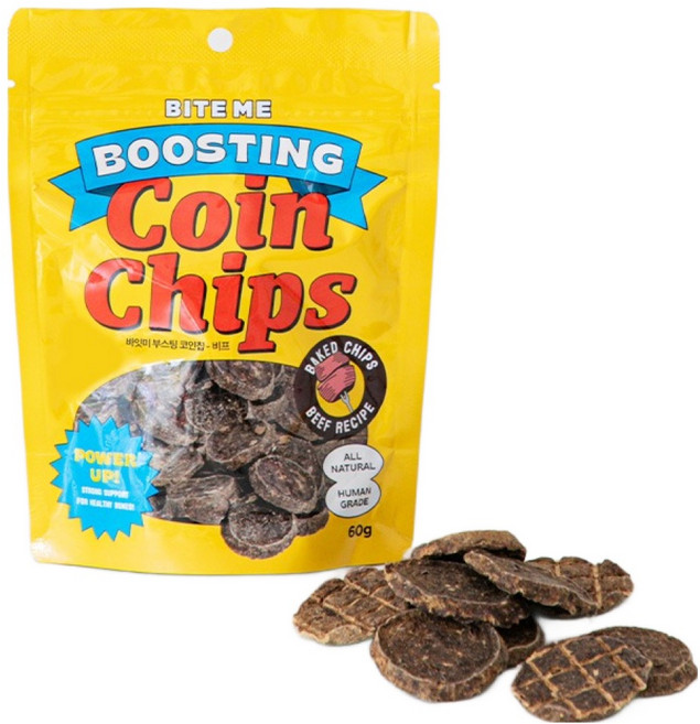바잇미 강아지 부스팅 코인칩, 60g, 1개, 비프