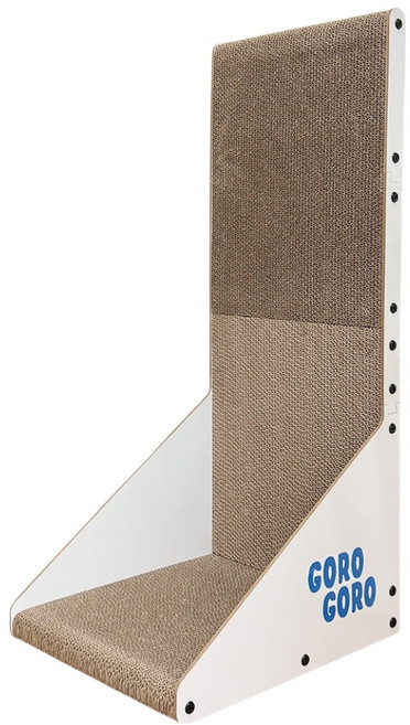 고로고로 고양이 L자 우드 수직 스크래쳐, 흰색, 1개