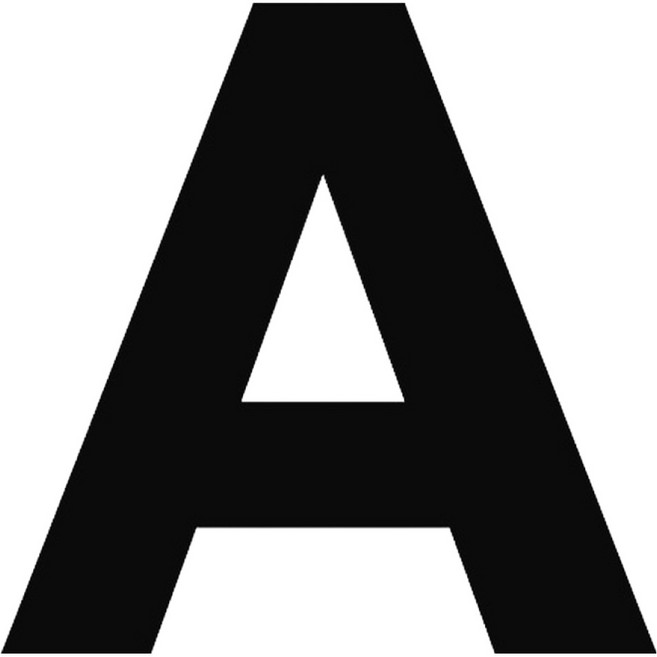 헤이즈 캐리어 이니셜 스티커 알파벳 A, 화이트, 1개