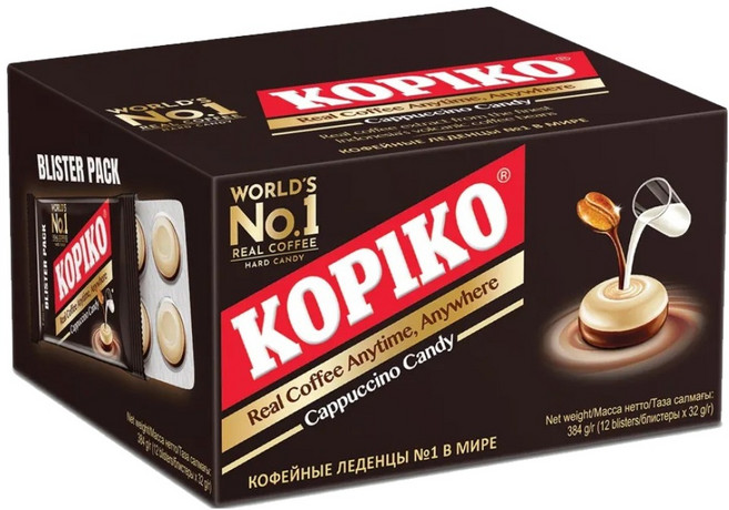 코피코 마요라 카푸치노맛 캔디 블리스터 팩 12p, 384g, 1개